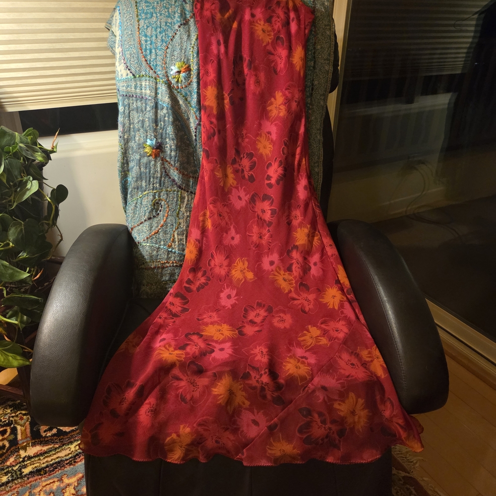 Bundle2 $30 Eligible.  Elegant Floral Maxi Dress in Red and Yellow